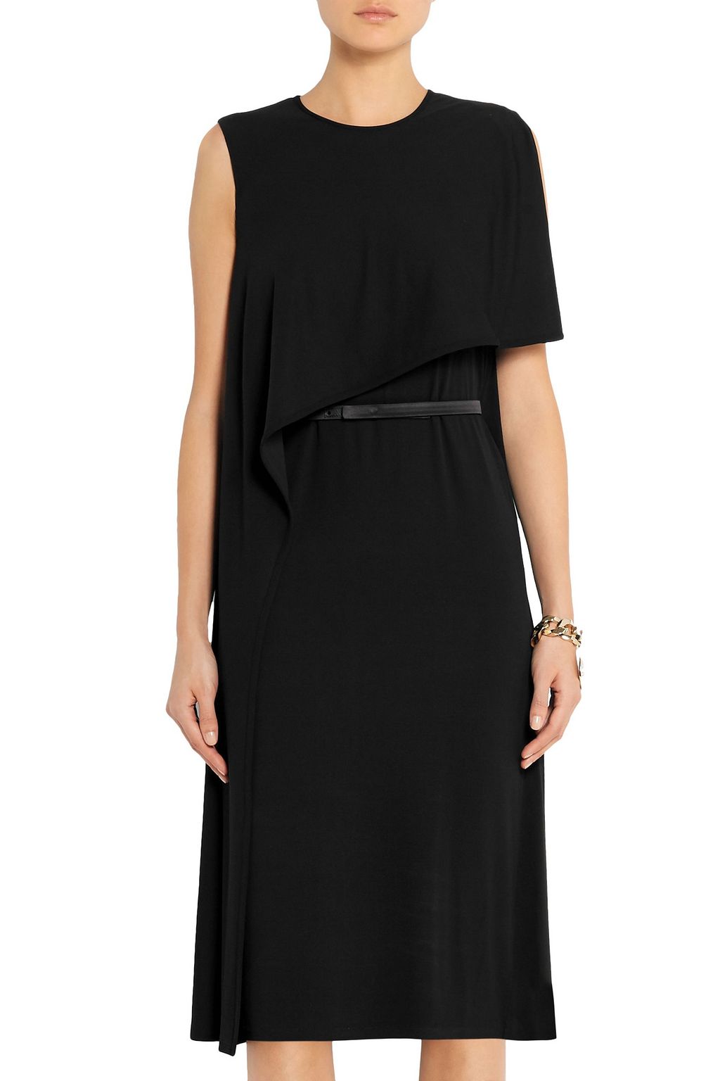 GIVENCHY Belted draped dress in stretch-crepe