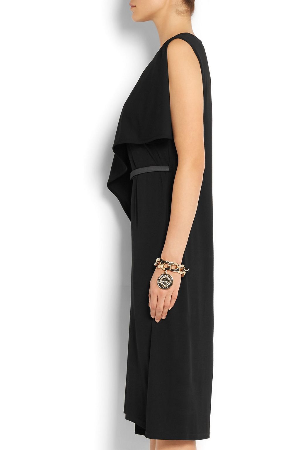 GIVENCHY Belted draped dress in stretch-crepe