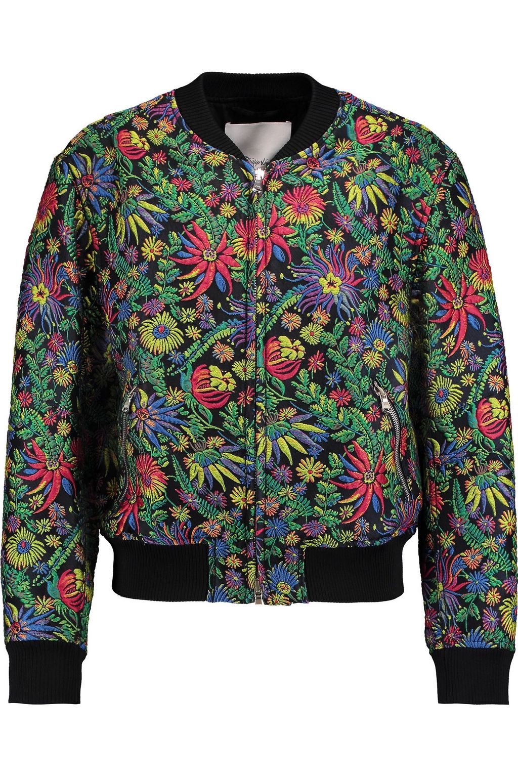 phillip lim floral bomber jacket