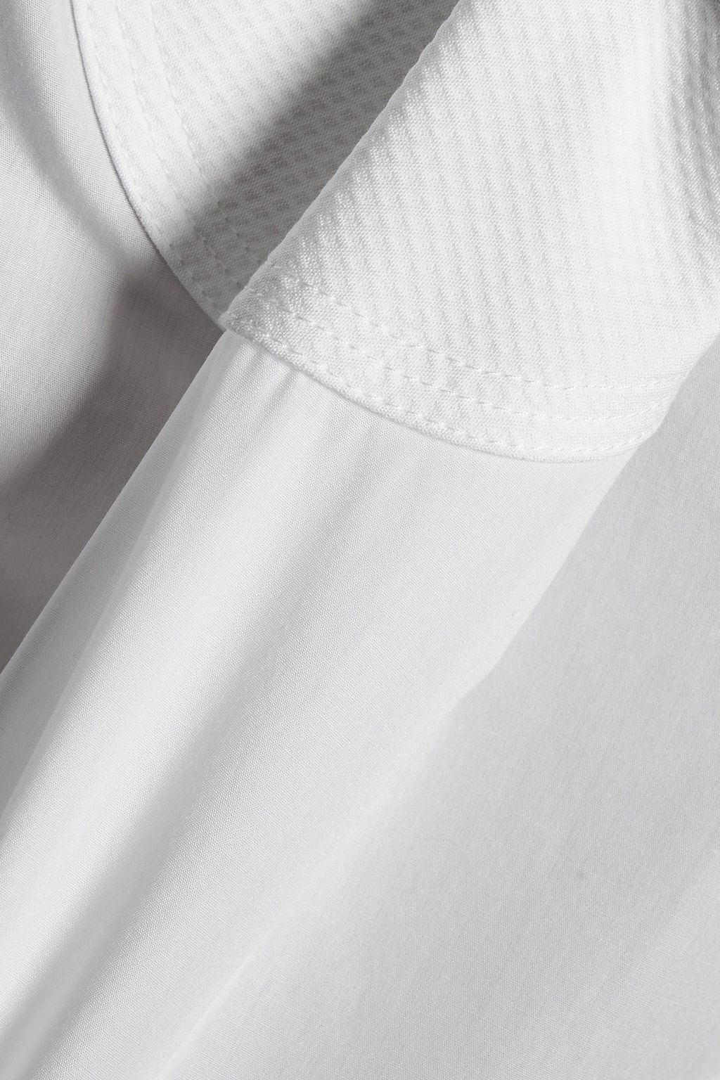 HELMUT LANG Piqué-paneled cotton-poplin shirt