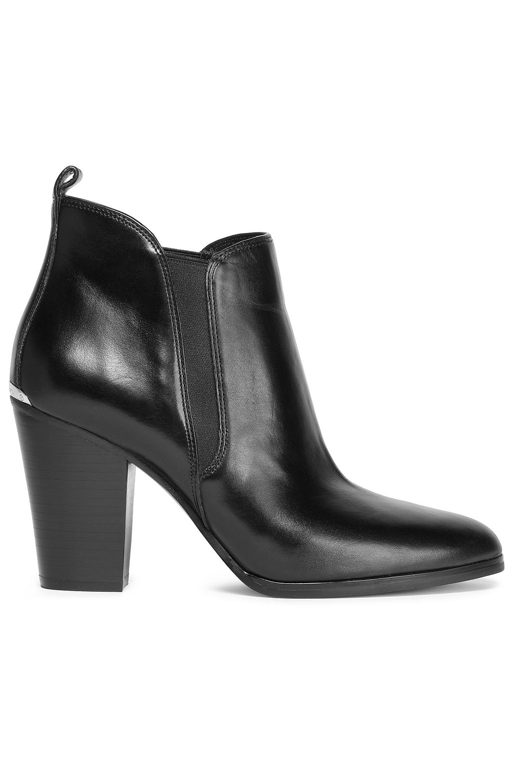 michael kors black leather ankle boots