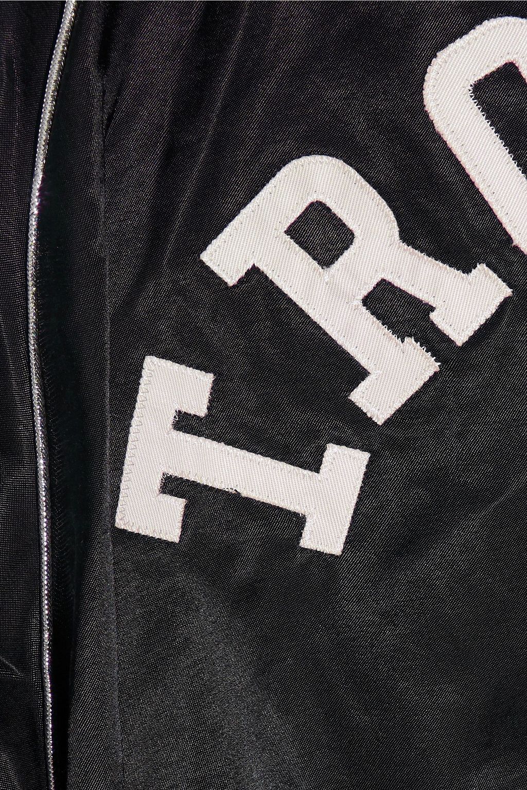 R13 Double Trouble Roadie printed cotton-blend satin bomber jacket
