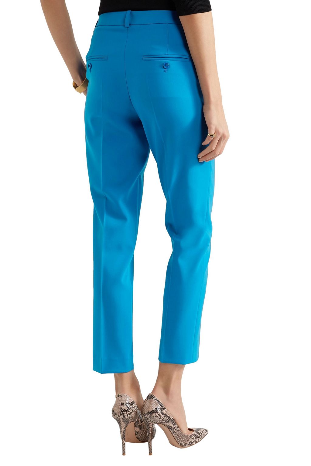 MICHAEL KORS COLLECTION Samantha cropped stretch-wool slim-leg pants