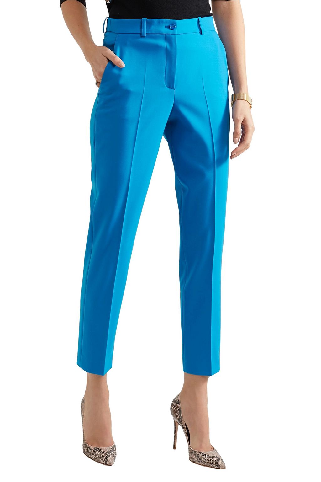 MICHAEL KORS COLLECTION Samantha cropped stretch-wool slim-leg pants