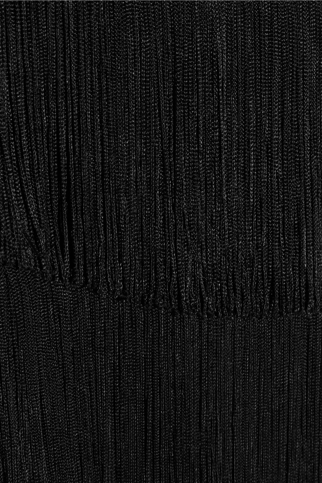 STELLA MCCARTNEY Tiered fringed silk crepe de chine maxi skirt