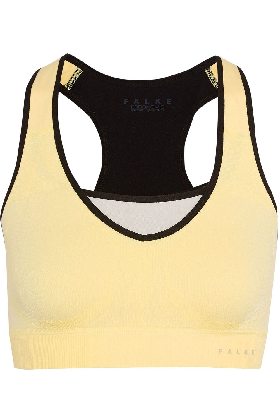 pastel yellow sports bra