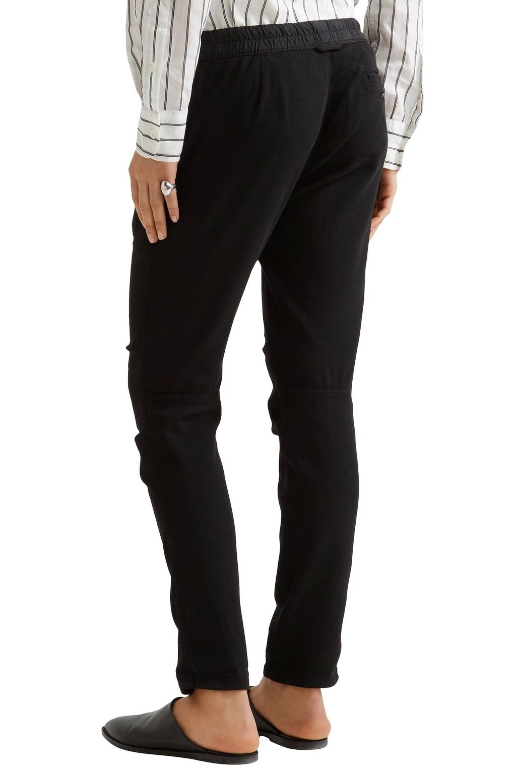 JAMES PERSE Stretch-cotton and modal-blend twill track pants