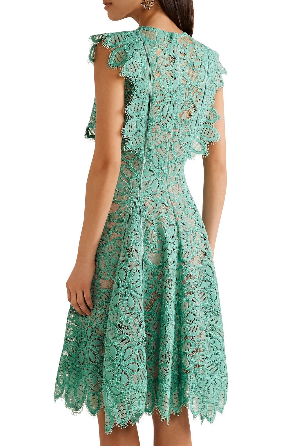 LELA ROSE Corded lace dress
