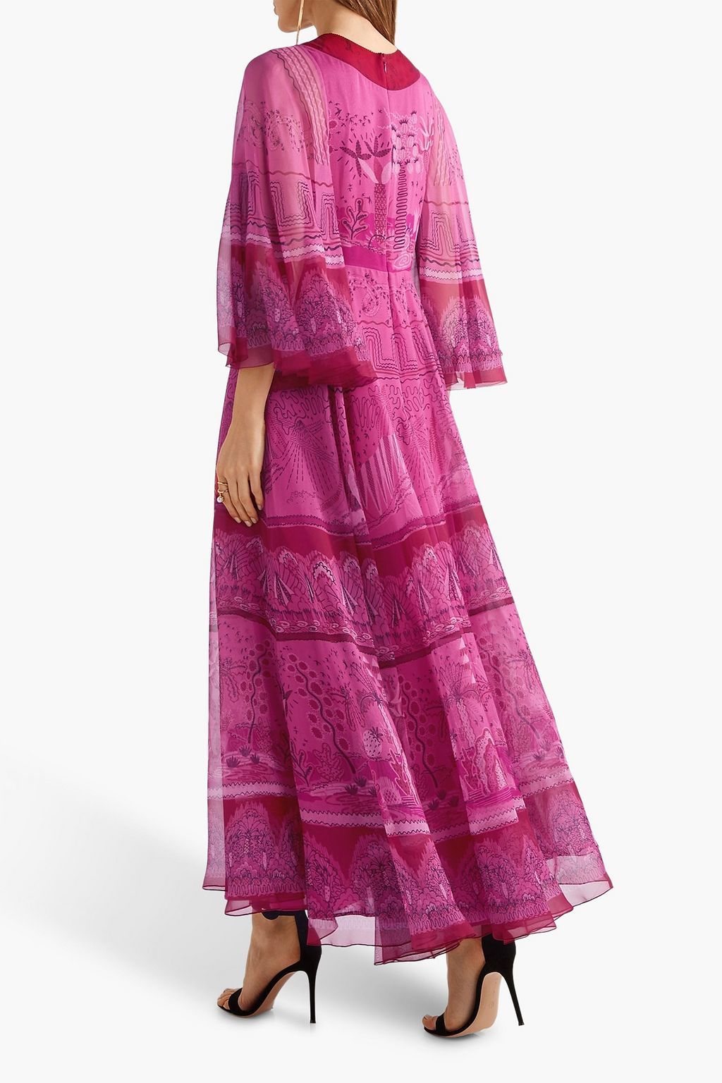 VALENTINO GARAVANI Printed silk-chiffon maxi dress