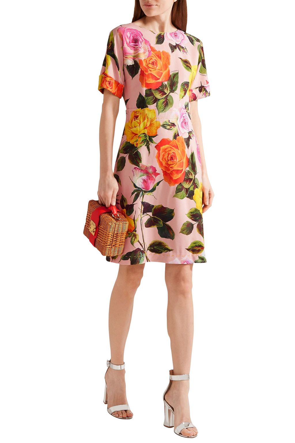 DOLCE&GABBANA Floral-print cady dress
