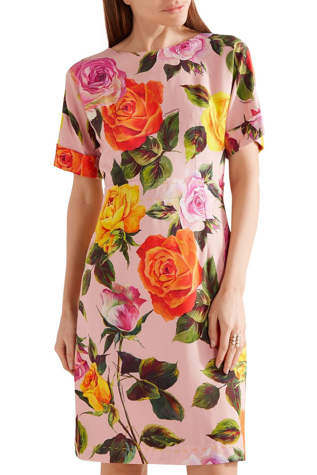 DOLCE&GABBANA Floral-print cady dress