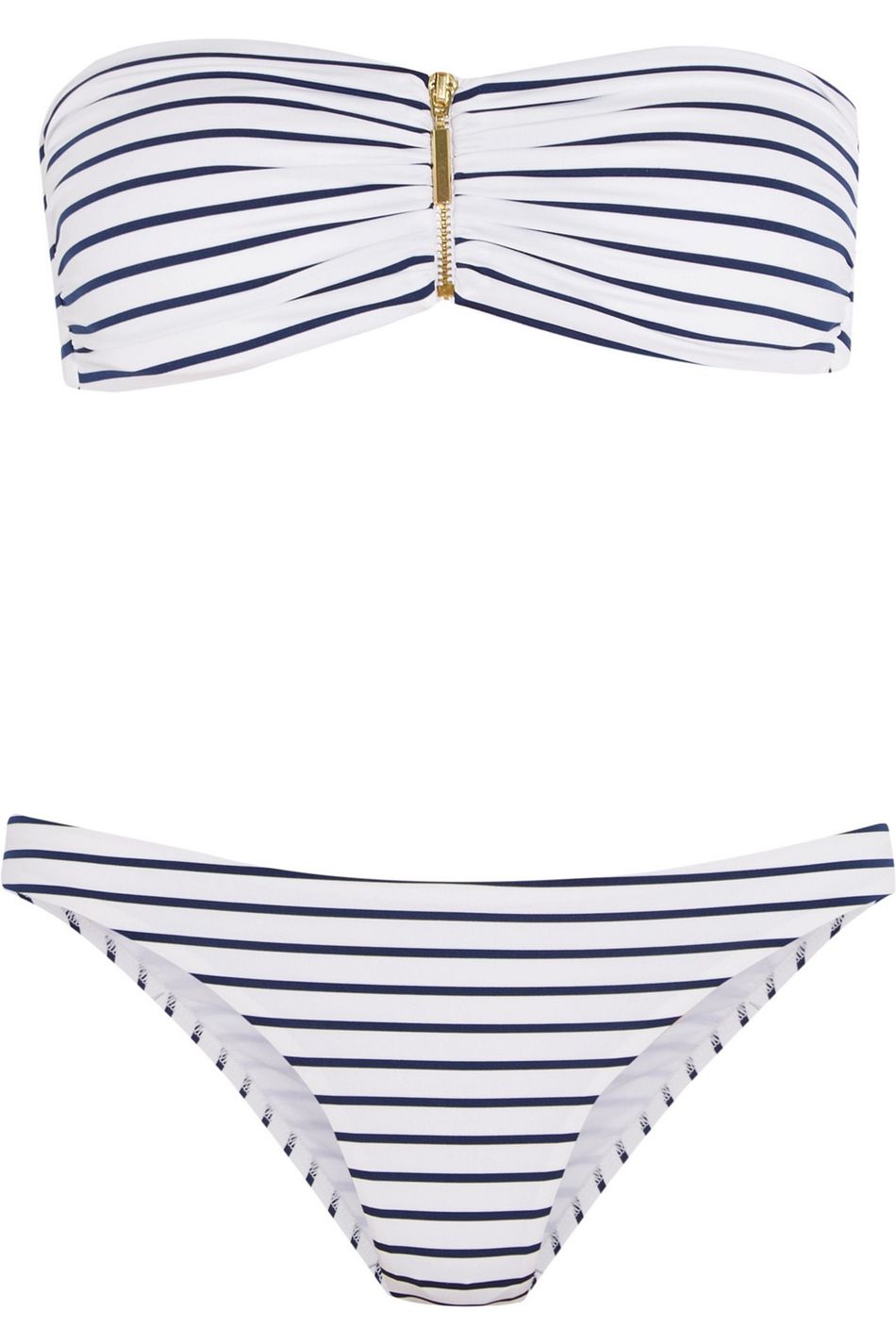 striped bandeau bikini