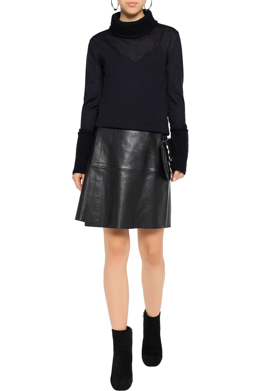 BELSTAFF Turtleneck mohair-blend cashmere and silk-blend top