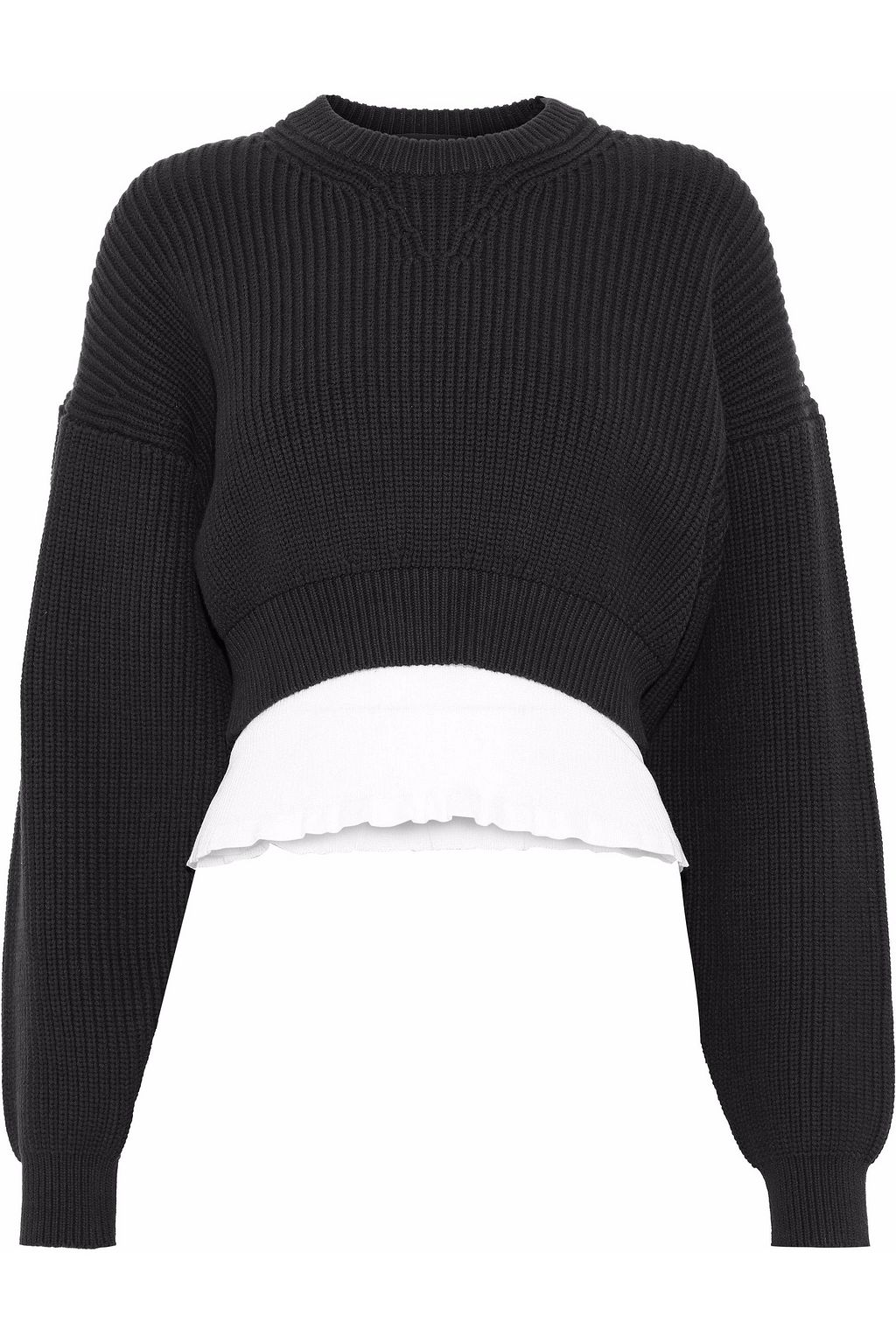 Layered cotton blend sweater Layered cotton blend sweater