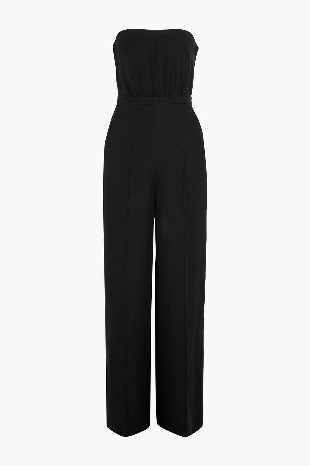 VALENTINO GARAVANI Strapless tie-back silk-cady wide-leg jumpsuit | THE ...