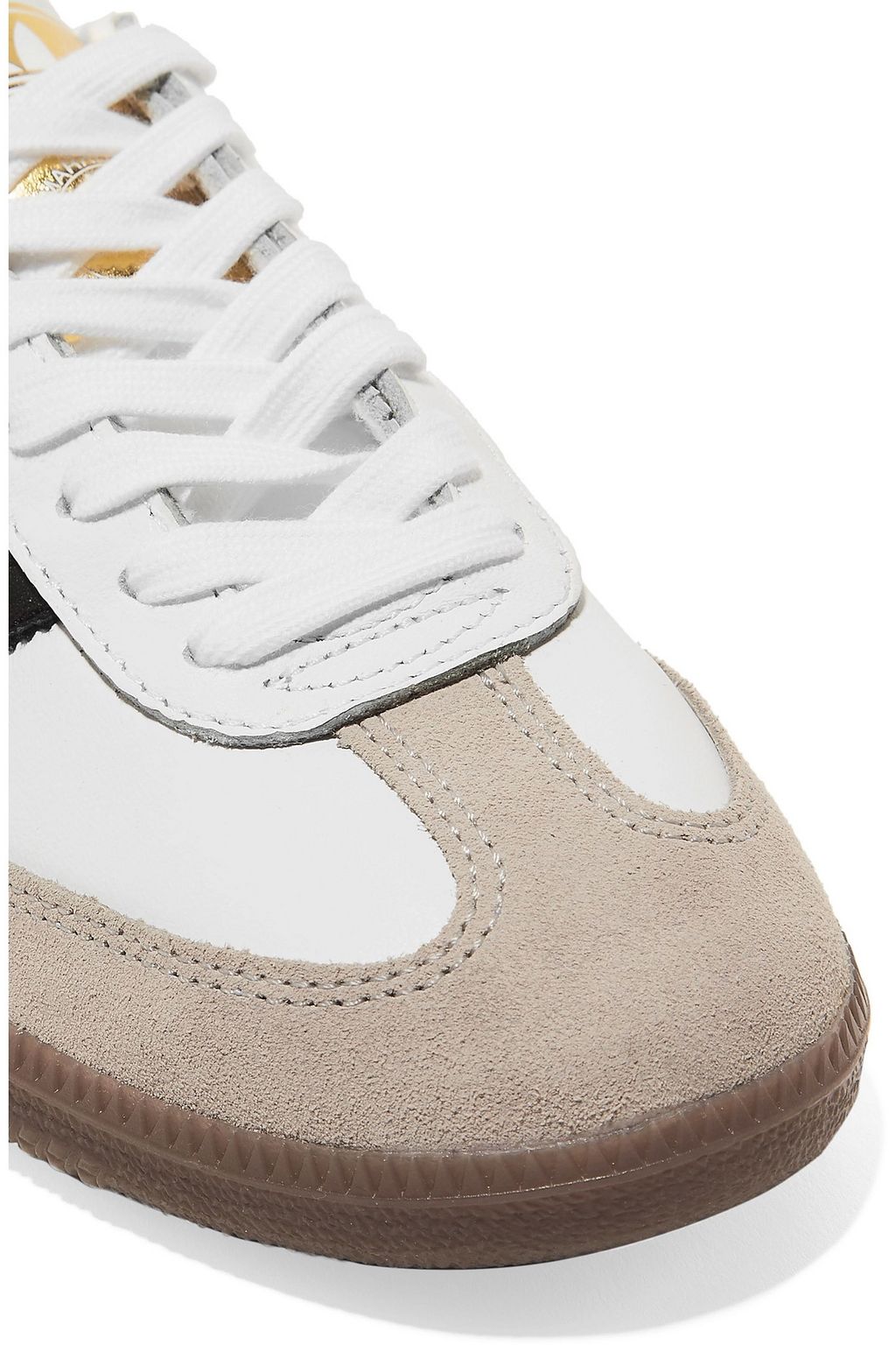 ADIDAS ORIGINALS Samba suede-trimmed leather sneakers