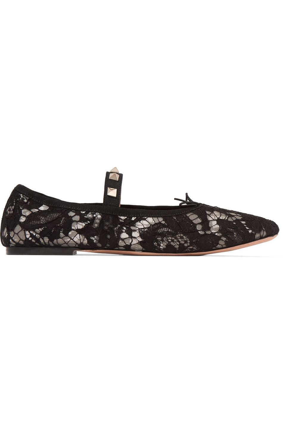 valentino studded ballet flats