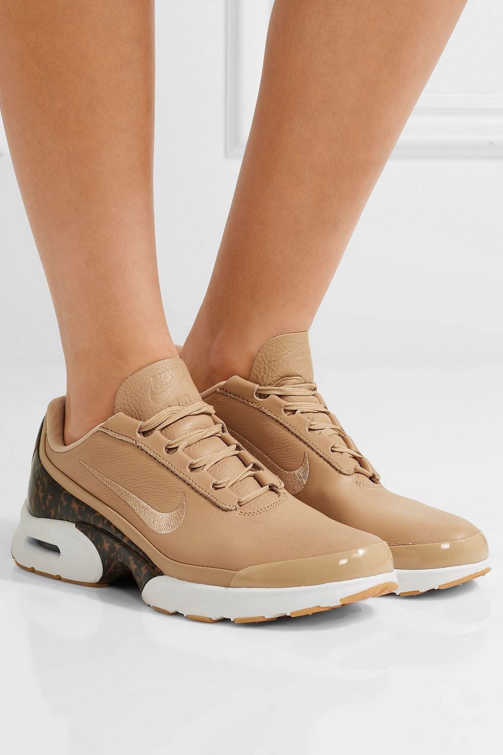 NIKE Air Max Jewell LX leather and tortoiseshell plastic sneakers