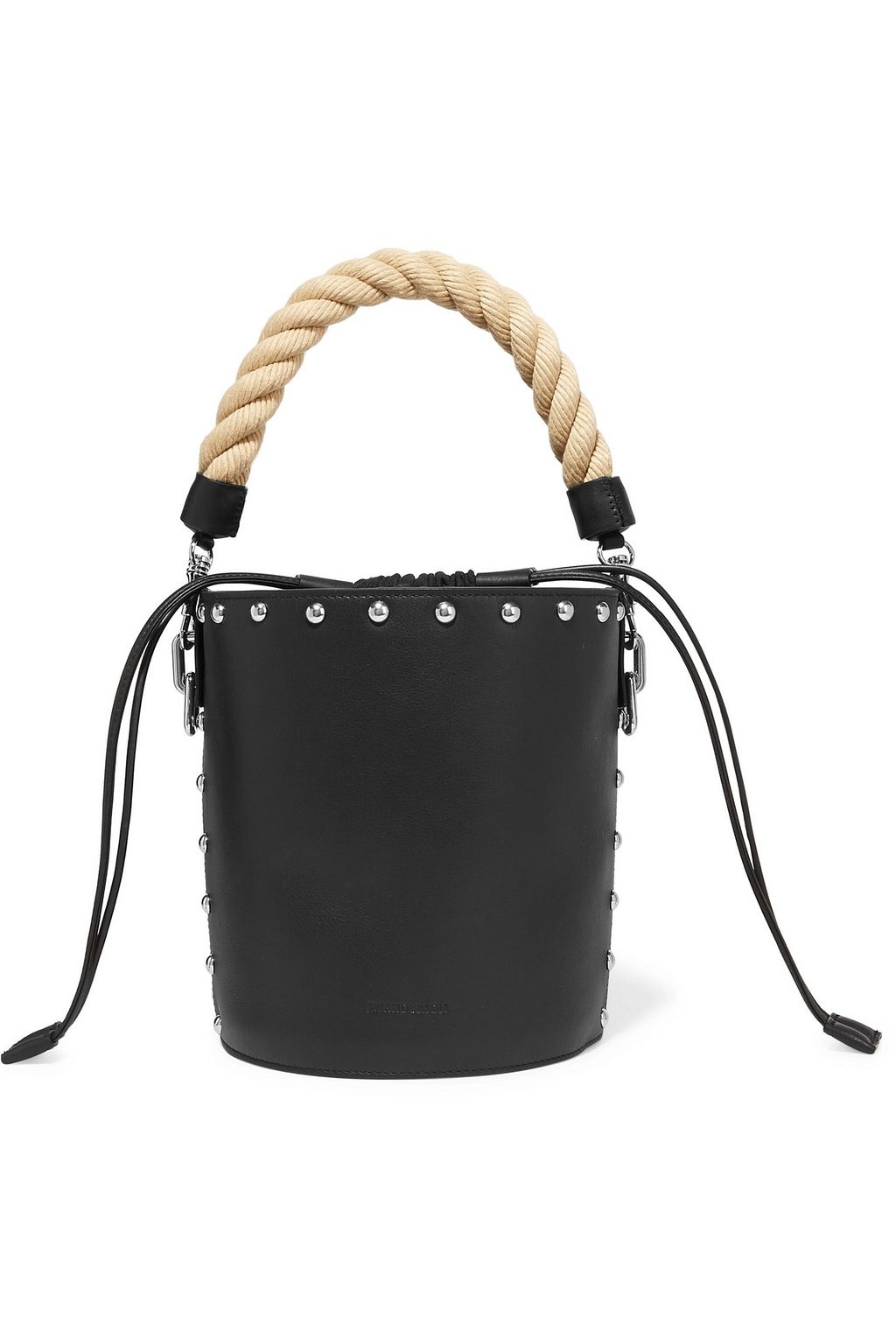 JW ANDERSON Stud-embellished leather bucket bag