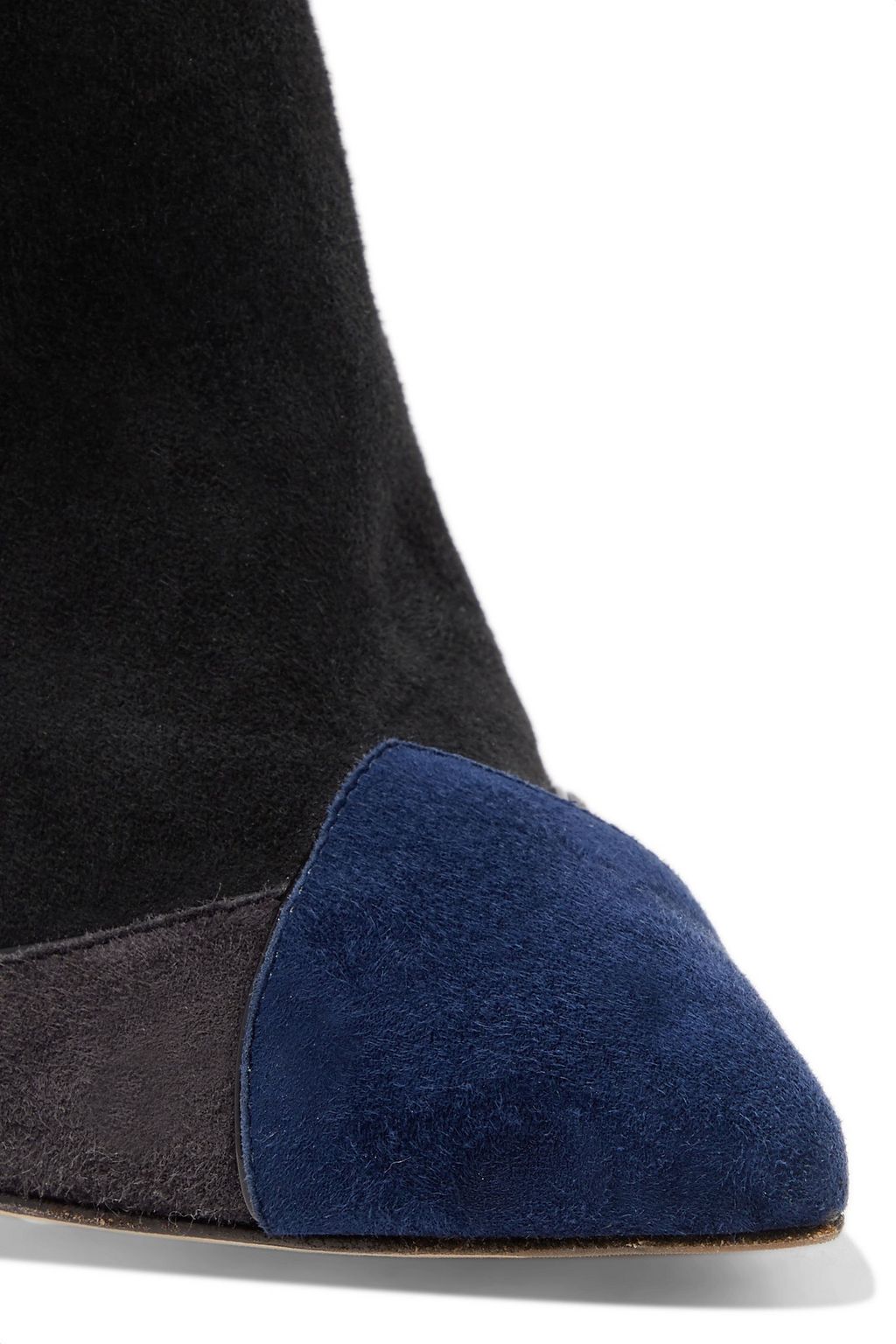 SERGIO ROSSI Color-block suede thigh boots