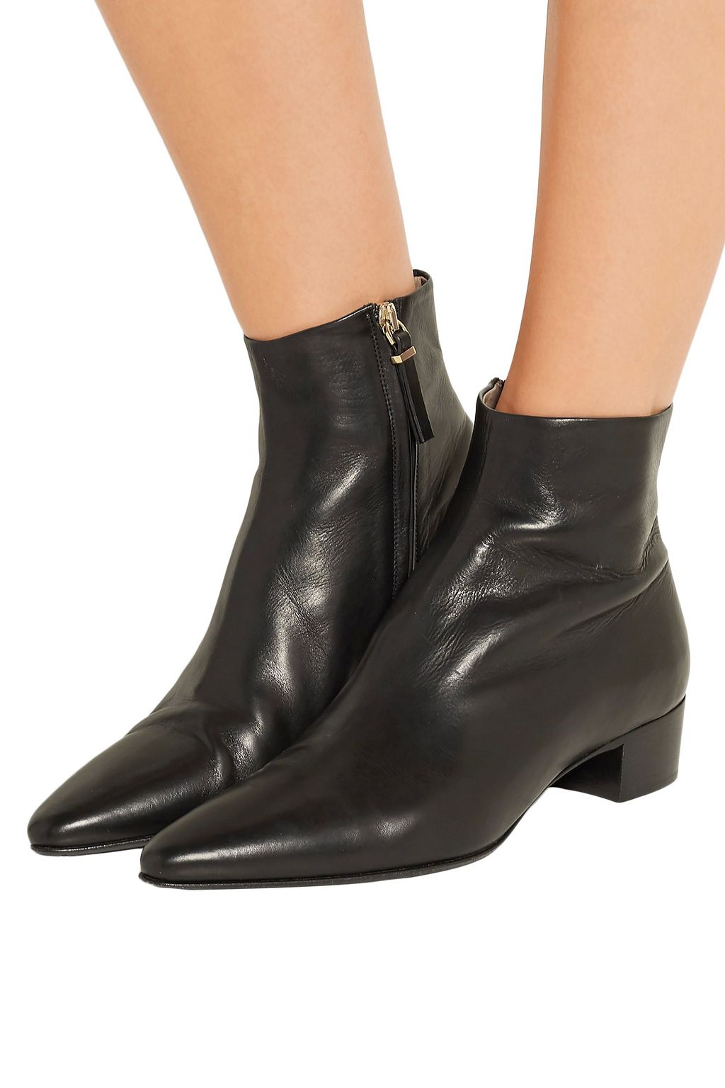 THE ROW Ambra leather ankle boots