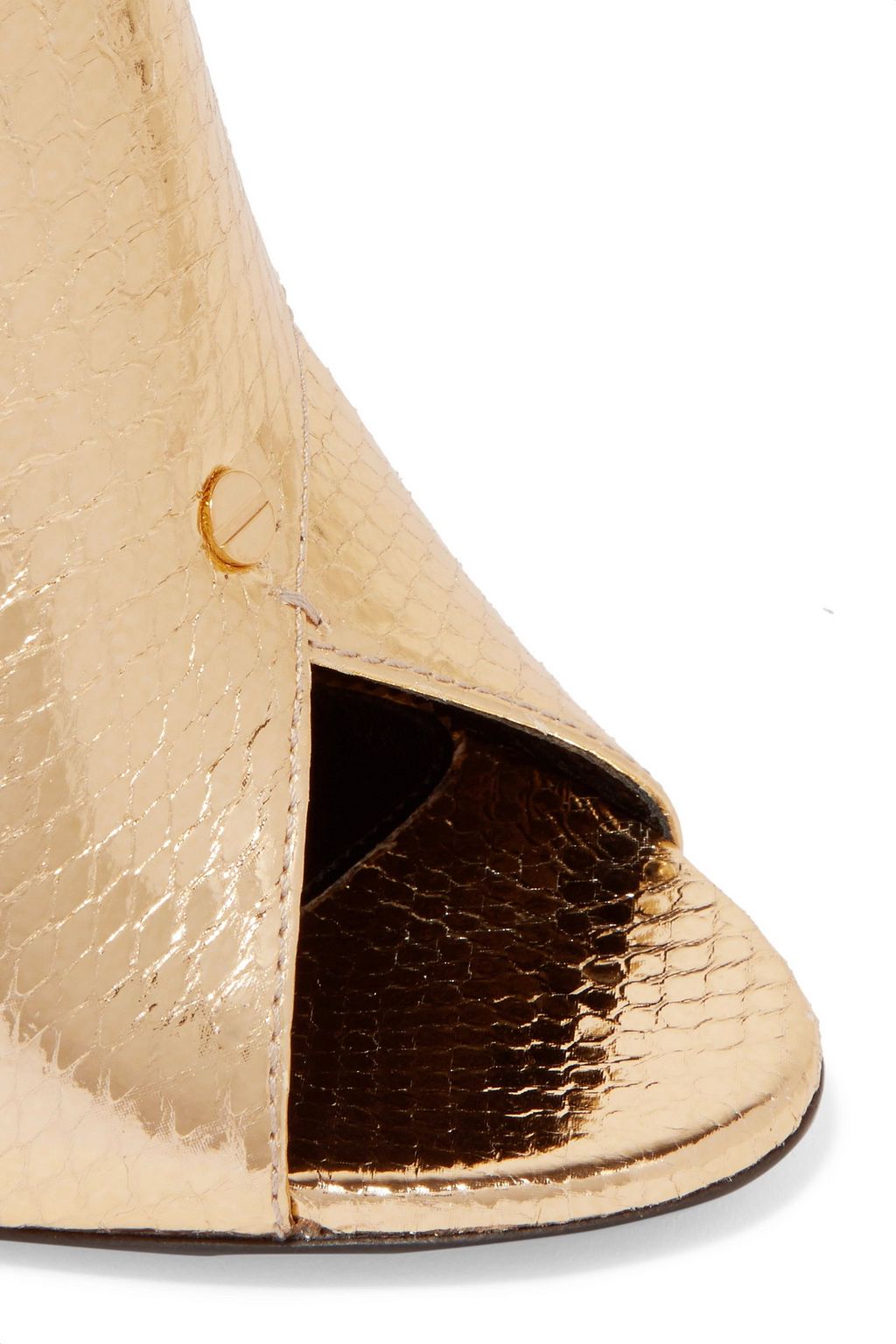 TOM FORD Metallic ayers mules