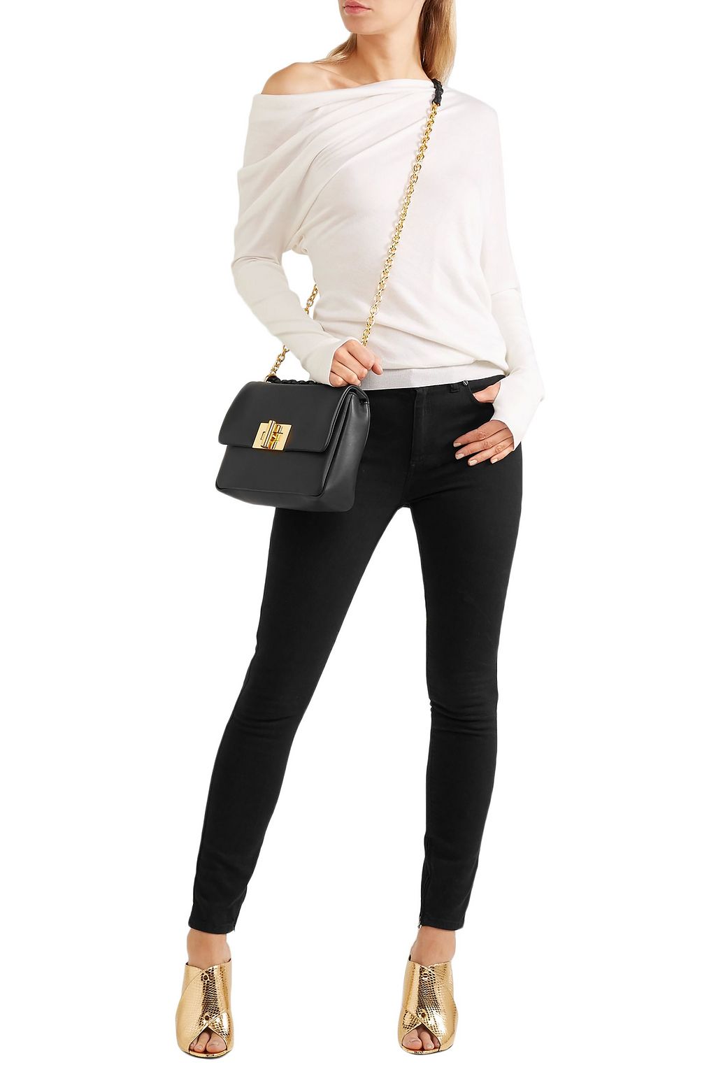 TOM FORD Metallic ayers mules