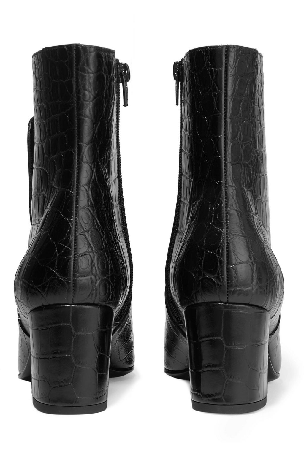 GIVENCHY Ankle boots in black croc-effect leather