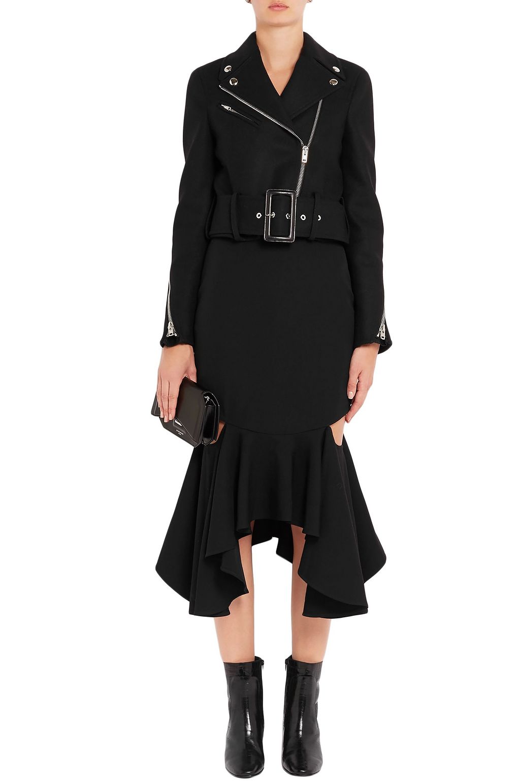 GIVENCHY Ankle boots in black croc-effect leather