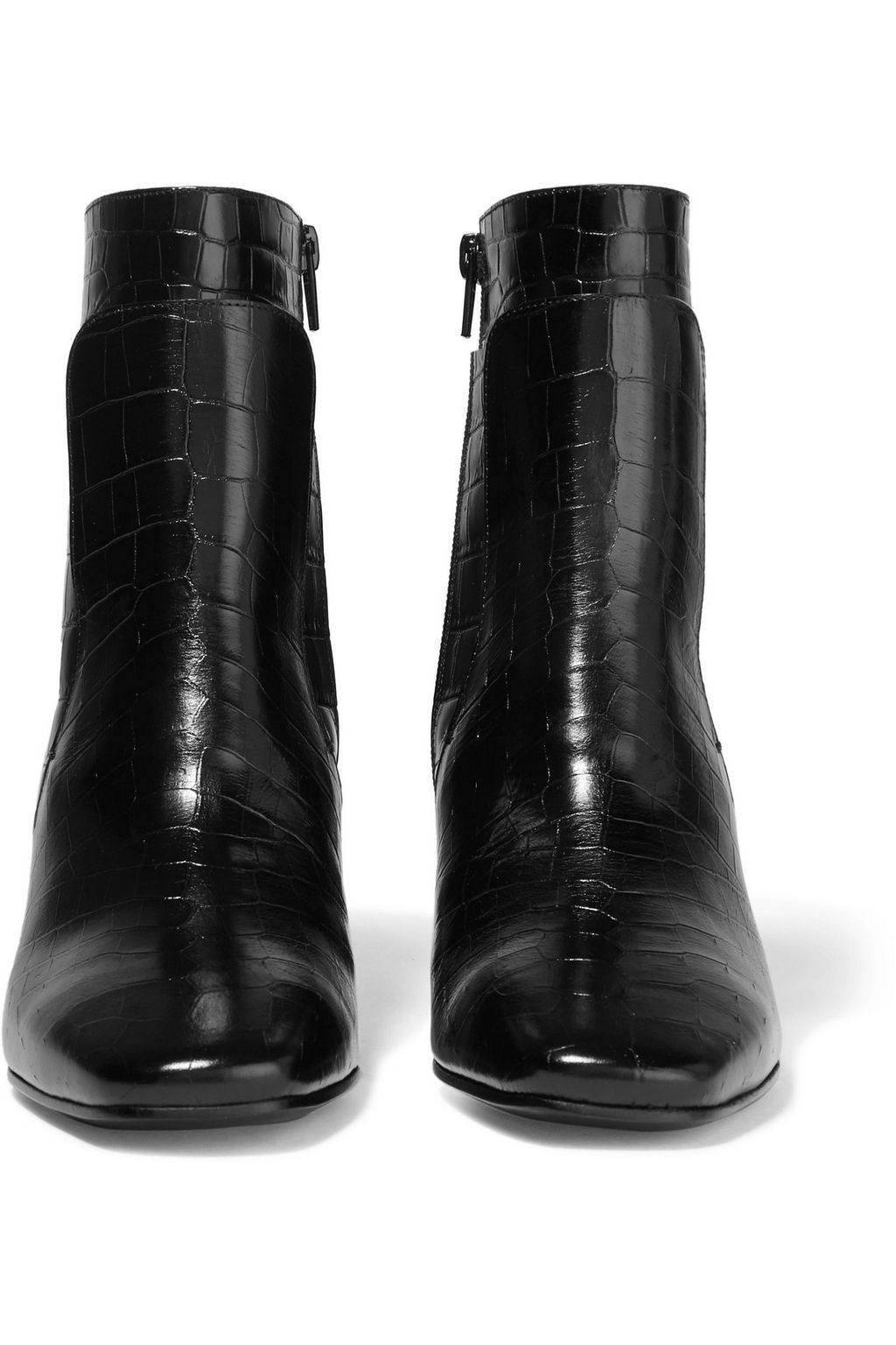 GIVENCHY Ankle boots in black croc-effect leather