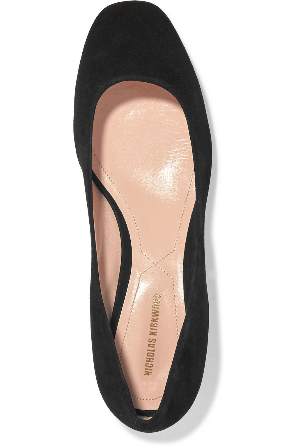 NICHOLAS KIRKWOOD Casati faux pearl-embellished suede ballet flats