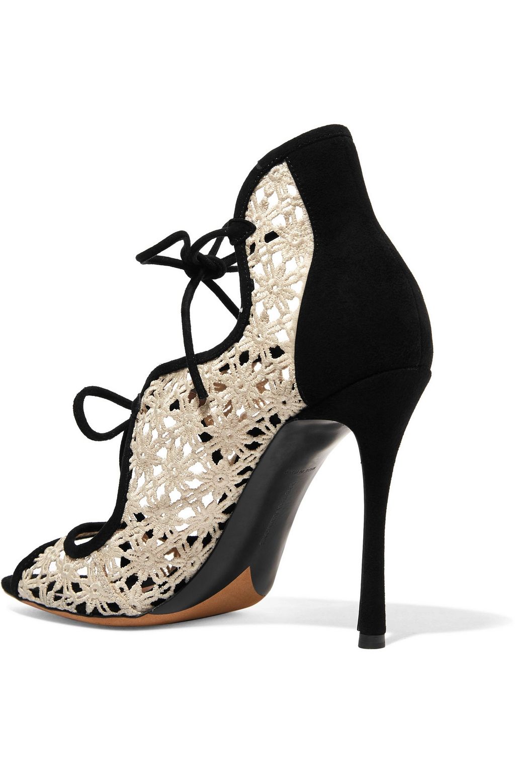TABITHA SIMMONS Cali Daisy guipure lace and suede sandals