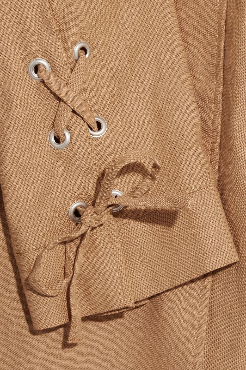 SEE BY CHLOÉ Belted lace-up linen-blend trench coat