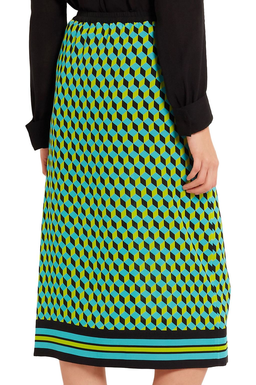 MICHAEL KORS COLLECTION Printed wrap-effect silk-crepe skirt