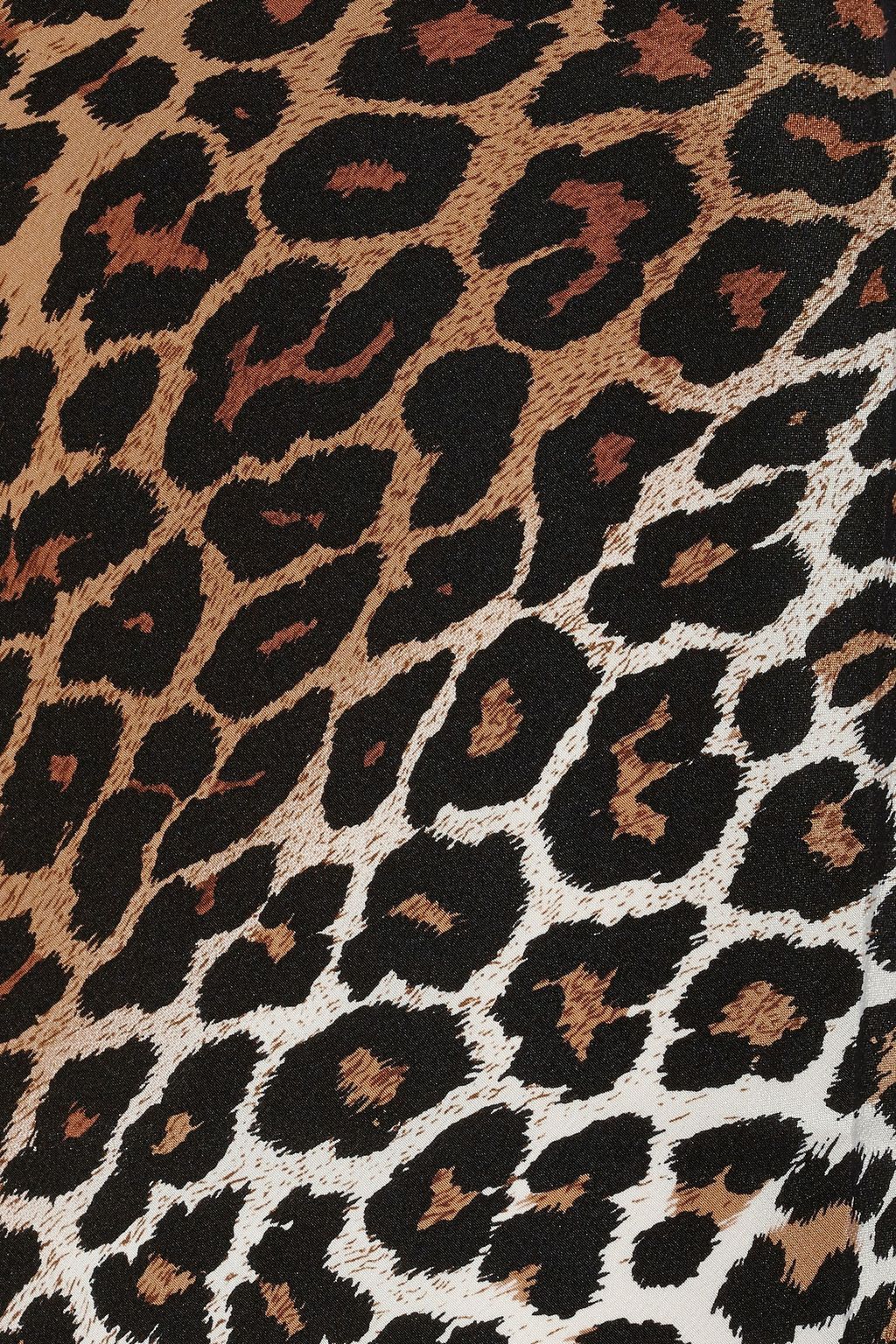 ELIZABETH AND JAMES Adina leopard-print silk skirt