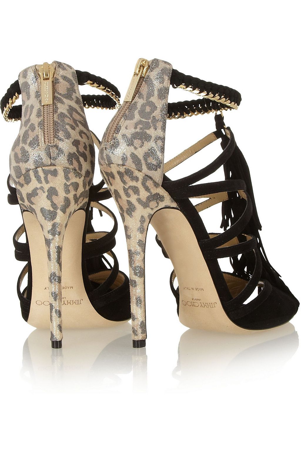 JIMMY CHOO Flambe tasseled suede sandals
