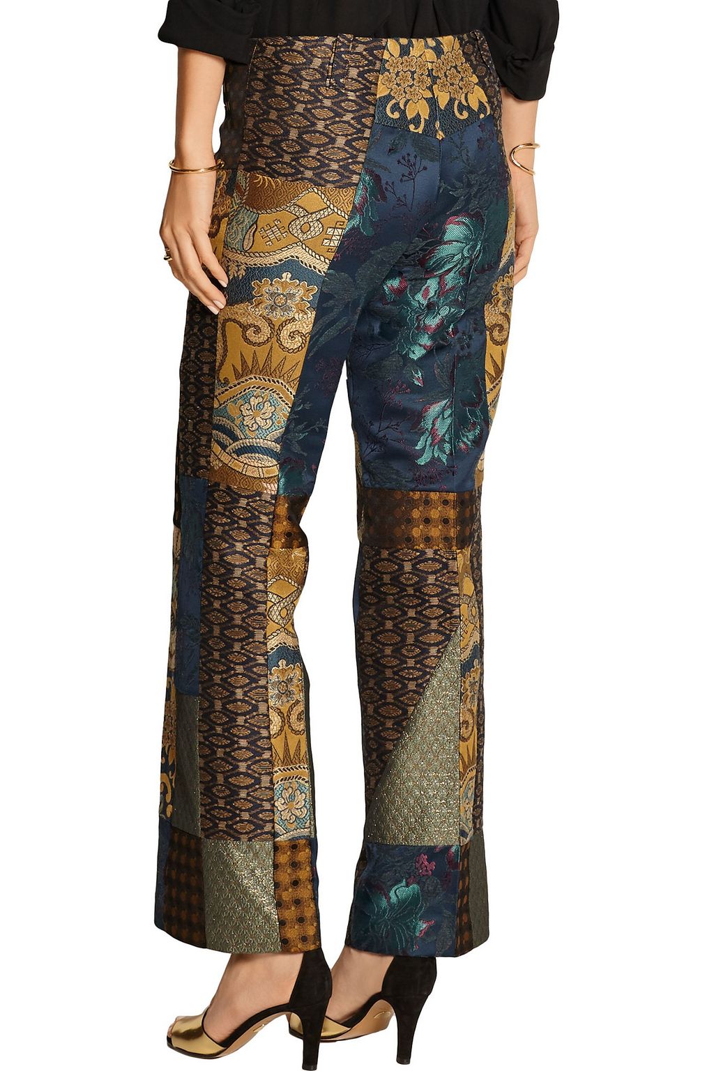 ETRO Patchwork jacquard flared pants
