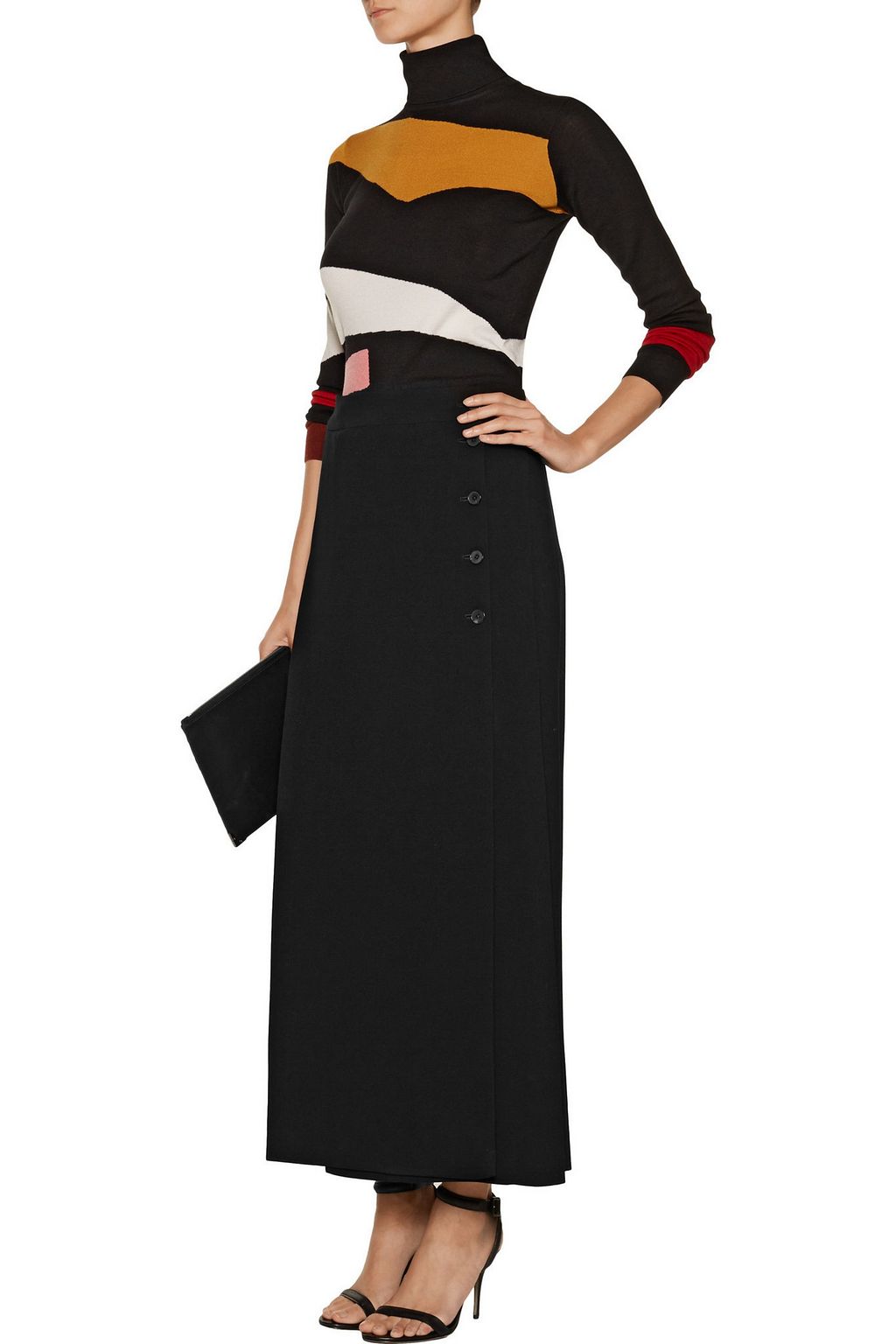 JOSEPH Maddy crepe maxi skirt