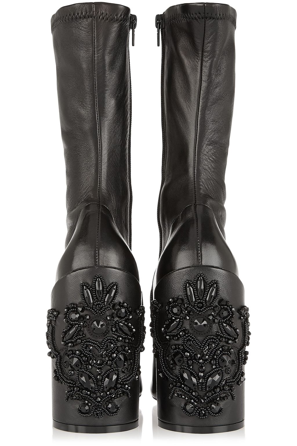 GIVENCHY Crystal-embellished leather boots