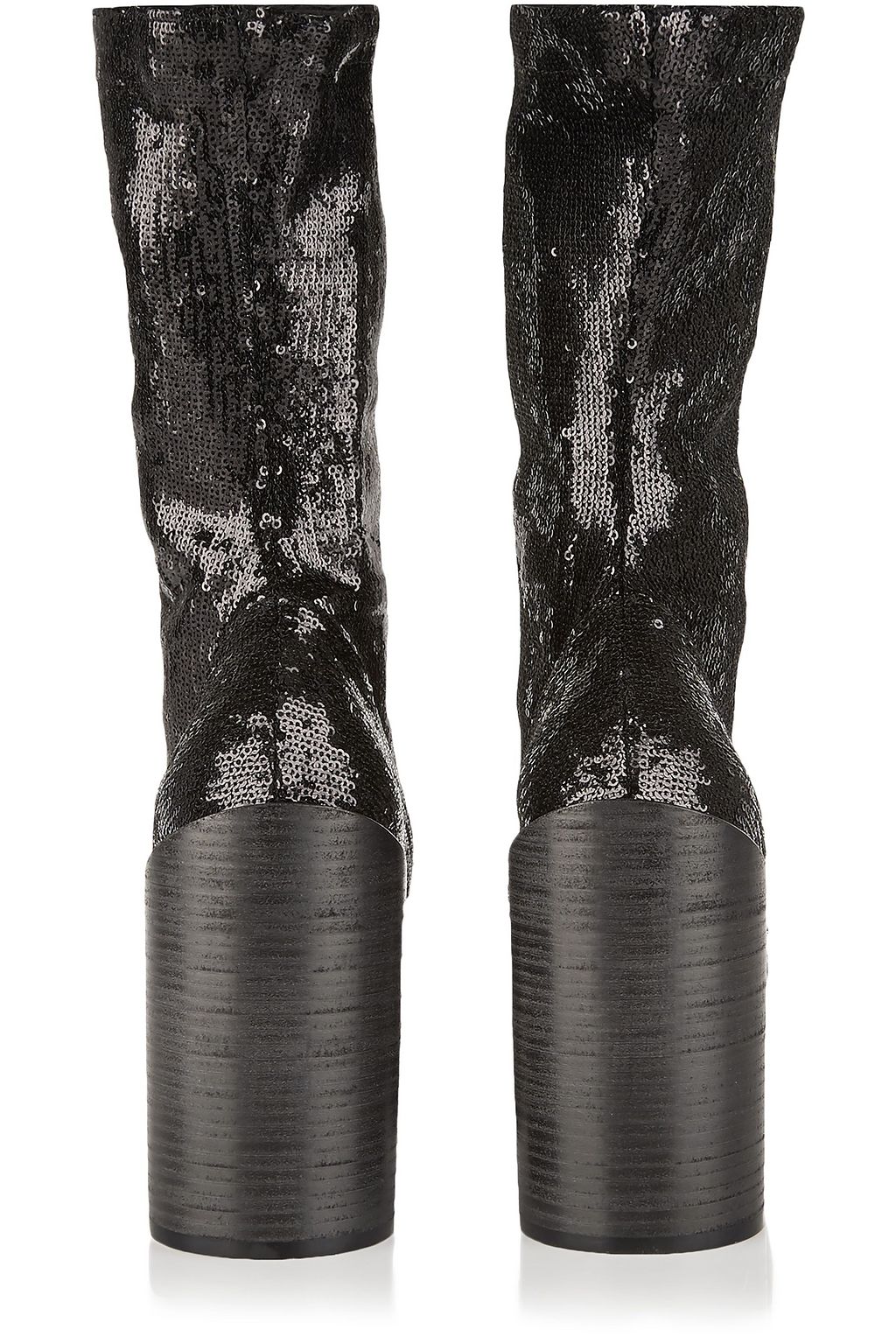 GIVENCHY Boots in sequined black stretch-leather