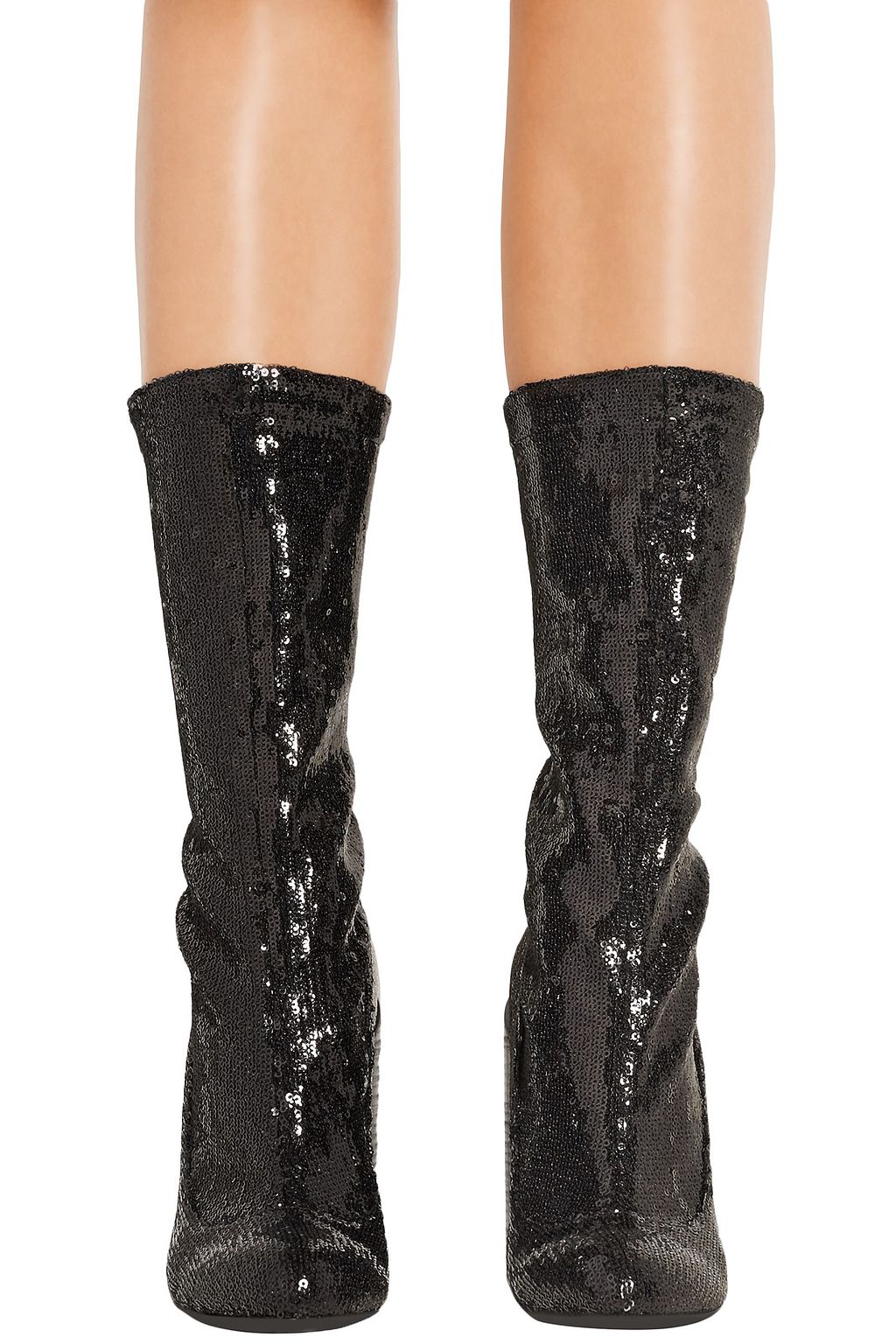 GIVENCHY Boots in sequined black stretch-leather