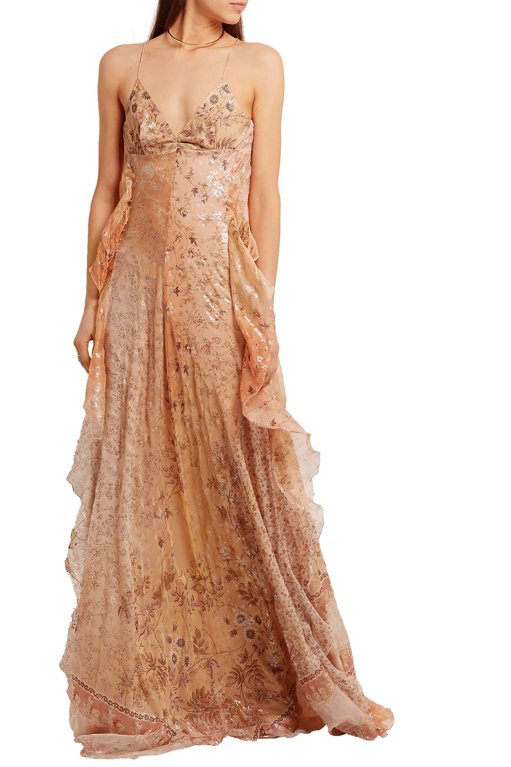 ETRO Printed silk-chiffon gown