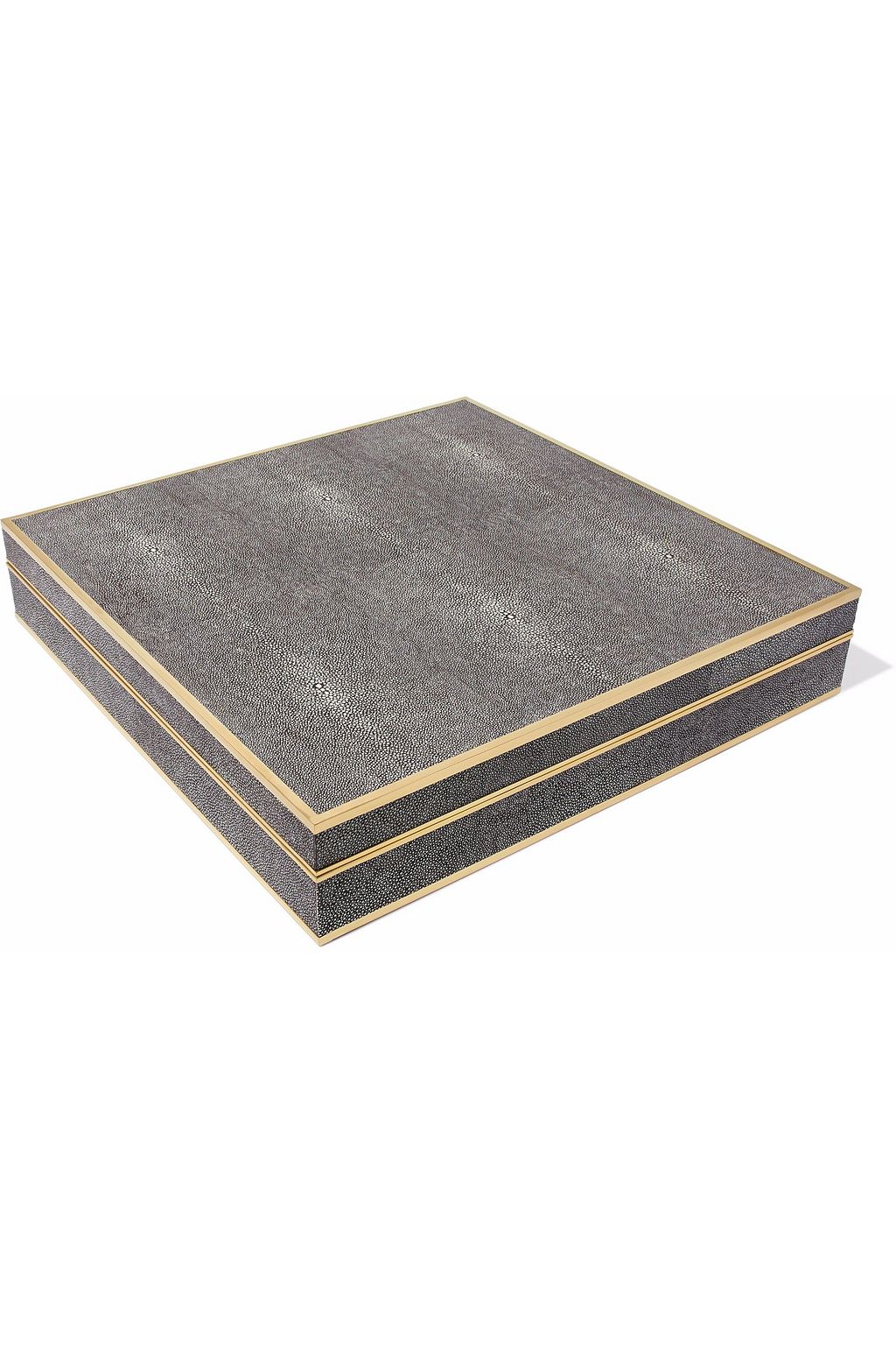 AERIN Shagreen, zinc, and wood chess set