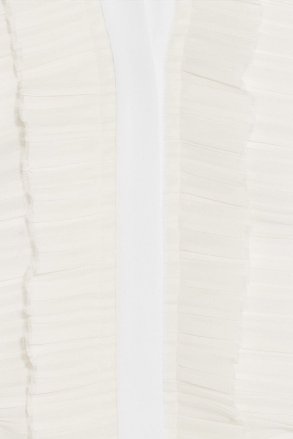 GIVENCHY Ruffled midi dress in white silk crepe de chine