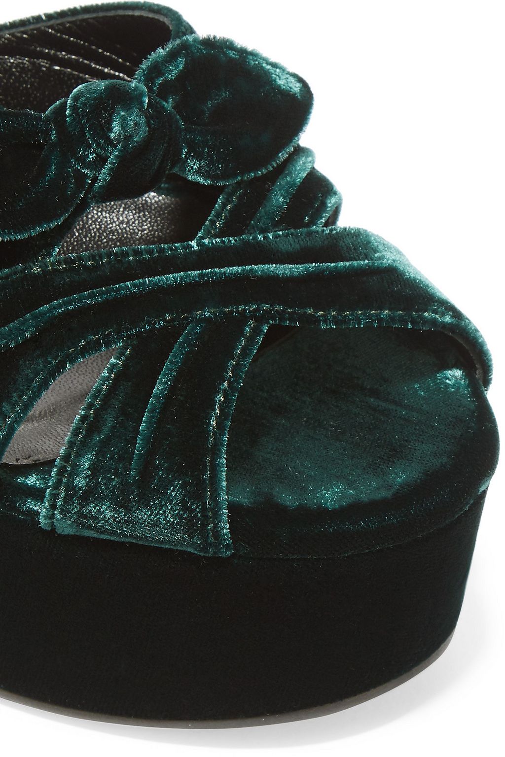 SAINT LAURENT Candy velvet platform sandals