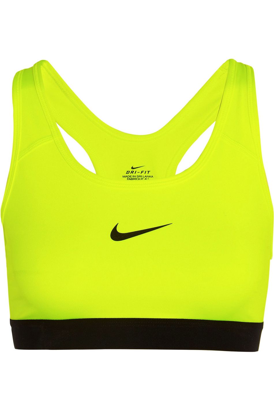 bright yellow sports bra