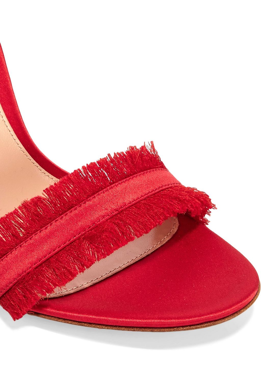 GIANVITO ROSSI Portofino fringed satin sandals