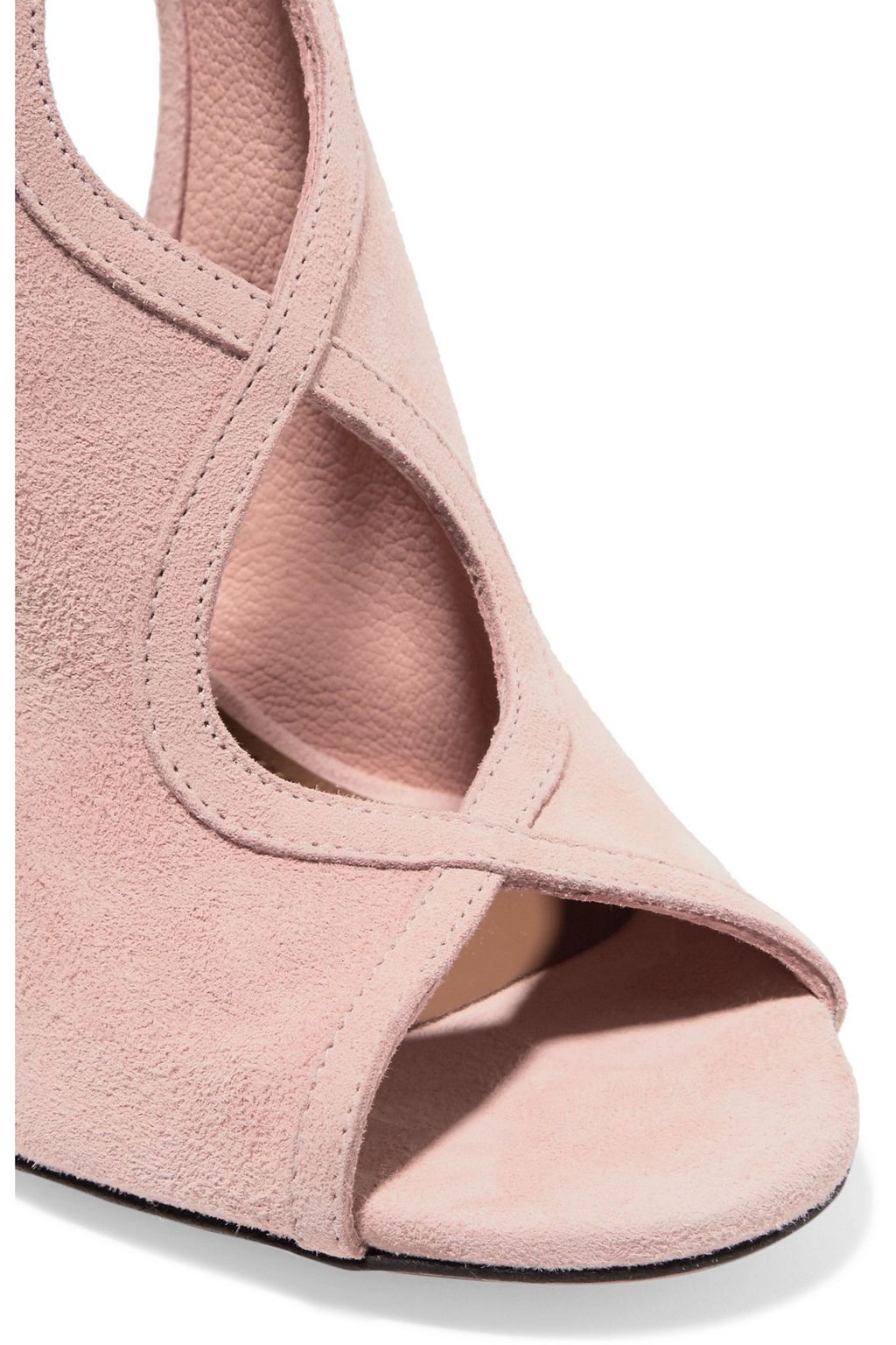 AQUAZZURA Nomad cutout suede and leather sandals