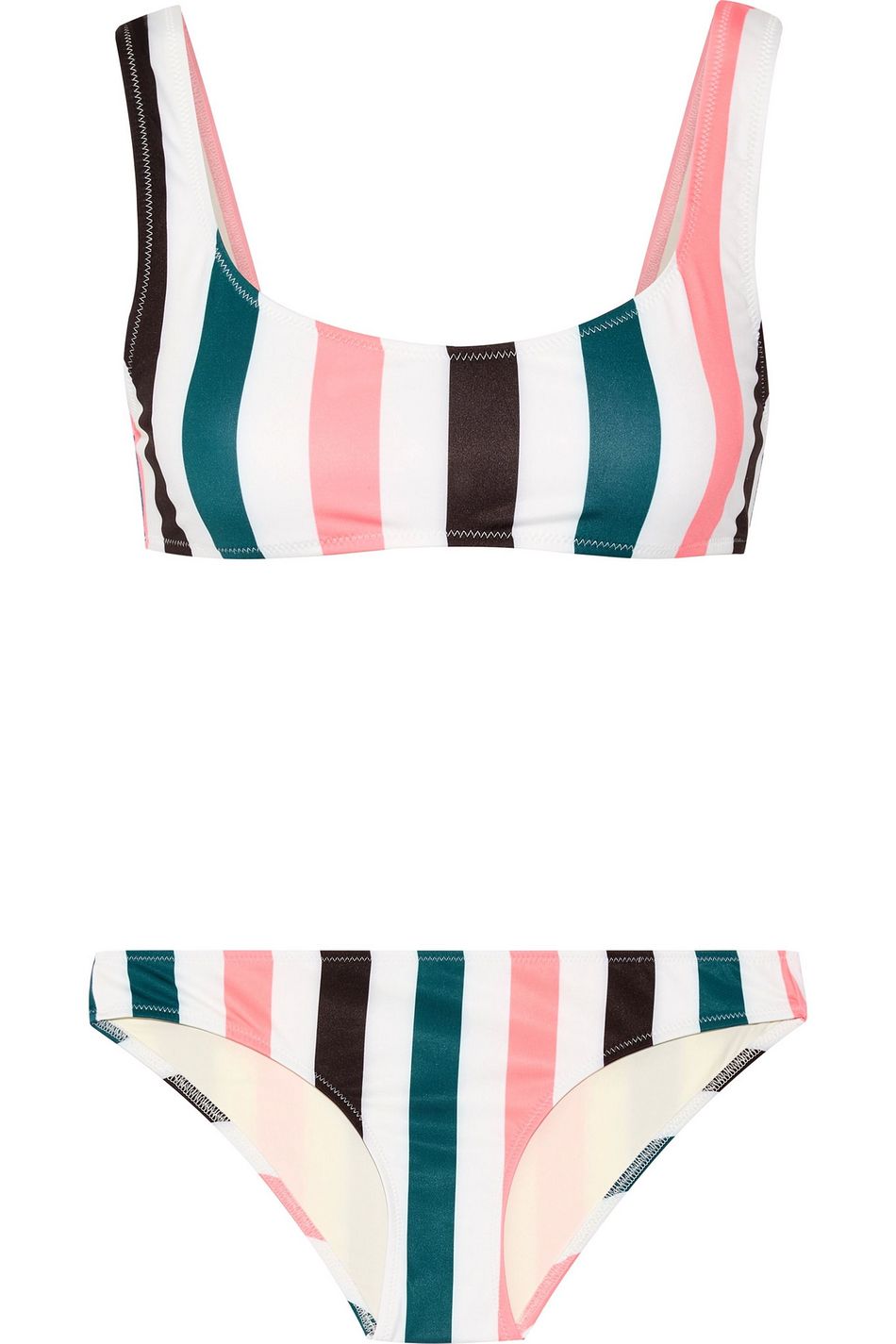 solid and striped bikini sale