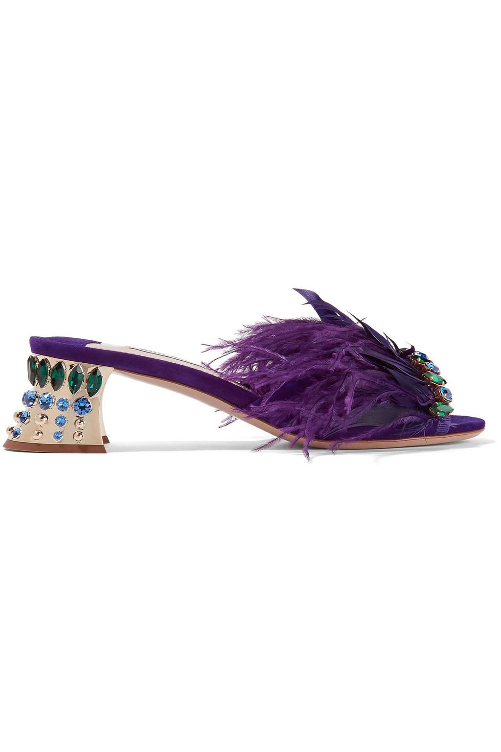 miu miu feather sandals